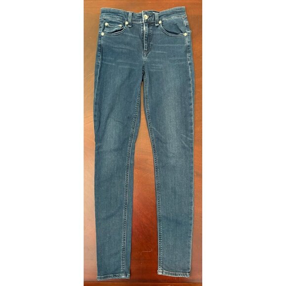 Rag & Bone Cate Mid Rise Skinny Jeans Dark Wash Denim Size 25 - Picture 3 of 12